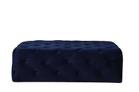 Maja Tufted Ottoman Blue Velvet - Meg 28 - Greater Vancouver Furniture