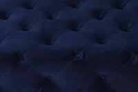 Maja Tufted Ottoman Blue Velvet - Meg 28 - Greater Vancouver Furniture