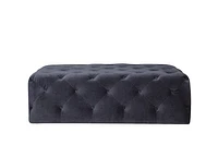 Maja Tufted Velvet Ottoman - Grey #21