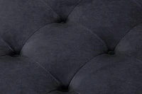 Maja Tufted Velvet Ottoman - Grey #21