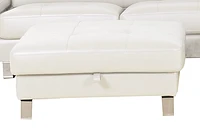 Roma Ottoman White - Greater Vancouver Furniture