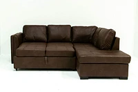 Sabrina Sectional Sleeper With Storage - Wow Mocha