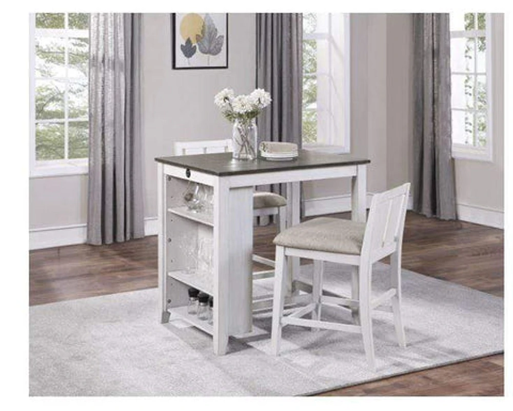 Sonoma - White 3-Piece Pack Counter Height Set - Greater Vancouver Furniture