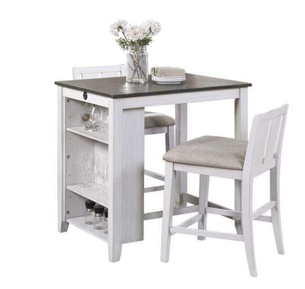 Sonoma - White 3-Piece Pack Counter Height Set - Greater Vancouver Furniture