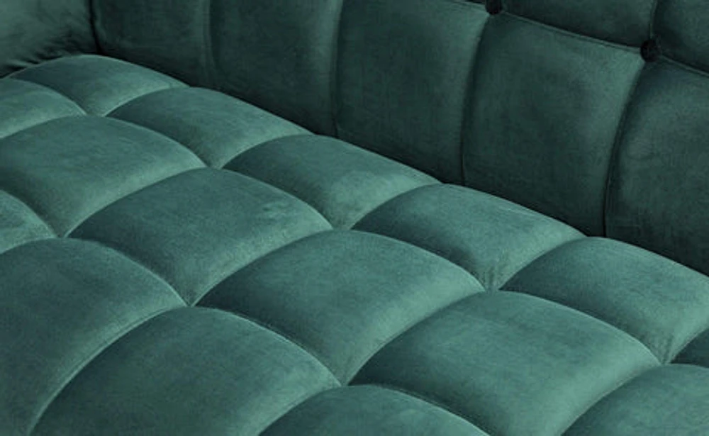 Yaletown Mid Century Loveseat - Velvet Green