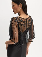 Sheer Sequin Cape