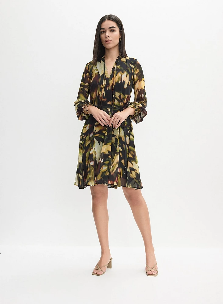 Printed Chiffon Dress