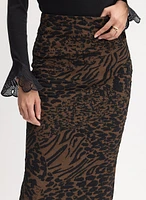 Leopard Jacquard Skirt