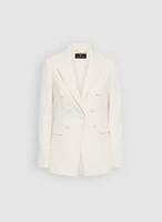 Crepe Peaked Lapel Jacket