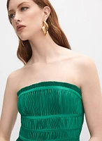 Satin Plissé Dress
