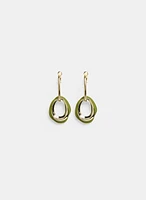 Two-Tier Oval Hoop Earrings