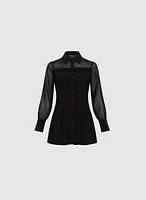 Long Sleeve Button-Up Blouse