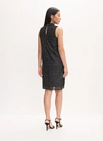 Textured Lace Overlay Dress