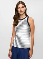 Camisole côtelée à rayures