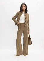 Twill Utility Jacket & Wide-Leg Pants