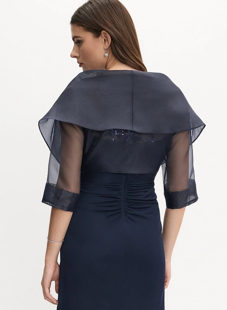 Oversized Tie Detail Bolero
