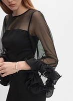 Spiral Flounce Cuff Dress