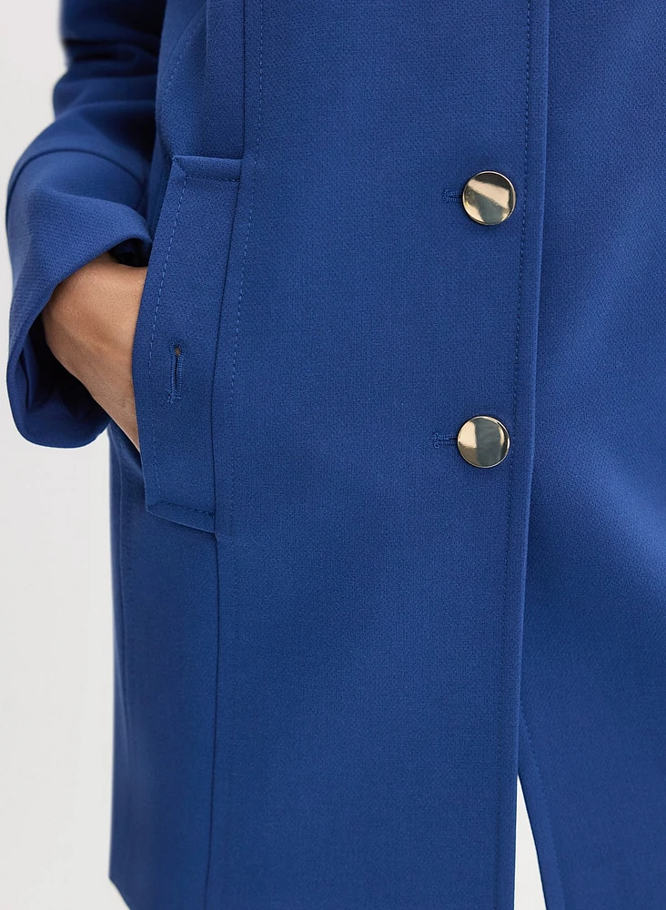 Button Tricotine Coat