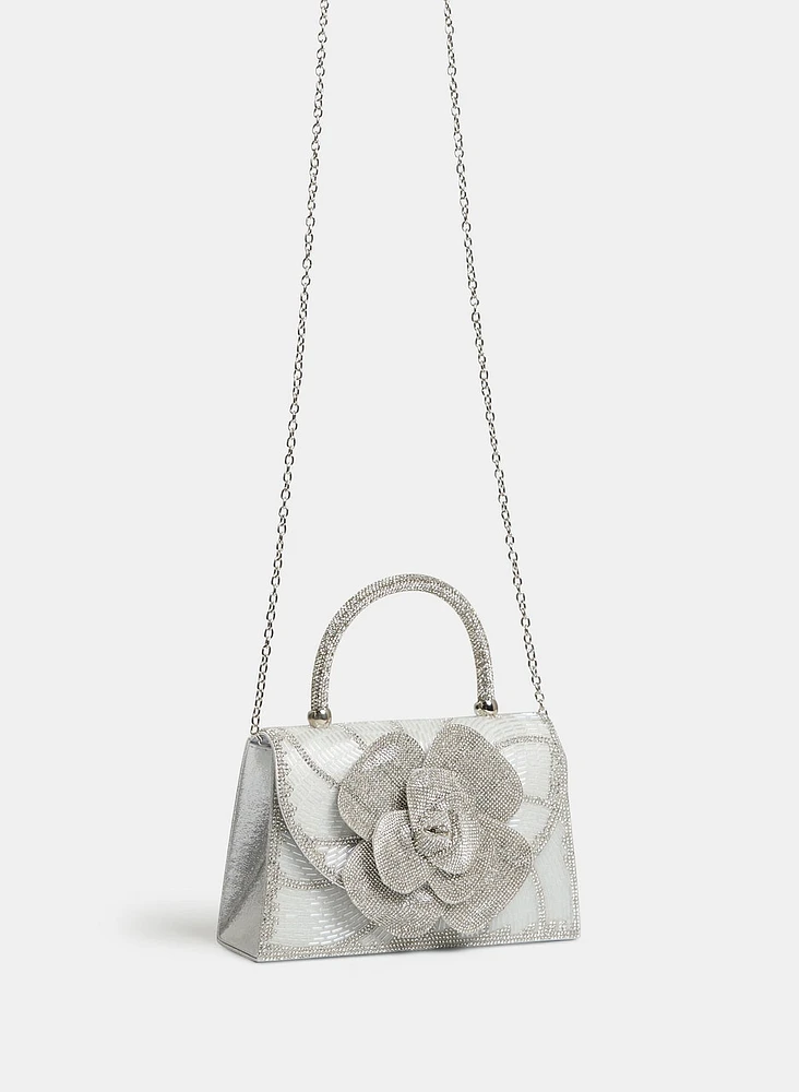 Crystal Rosette Clutch