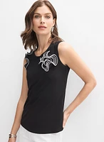Joseph Ribkoff - Asymmetric Spiral Flounce Top