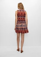 Printed Tiered Chiffon Dress