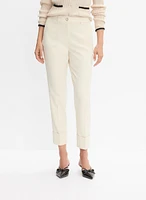 Pantalon droit à ourlet replié