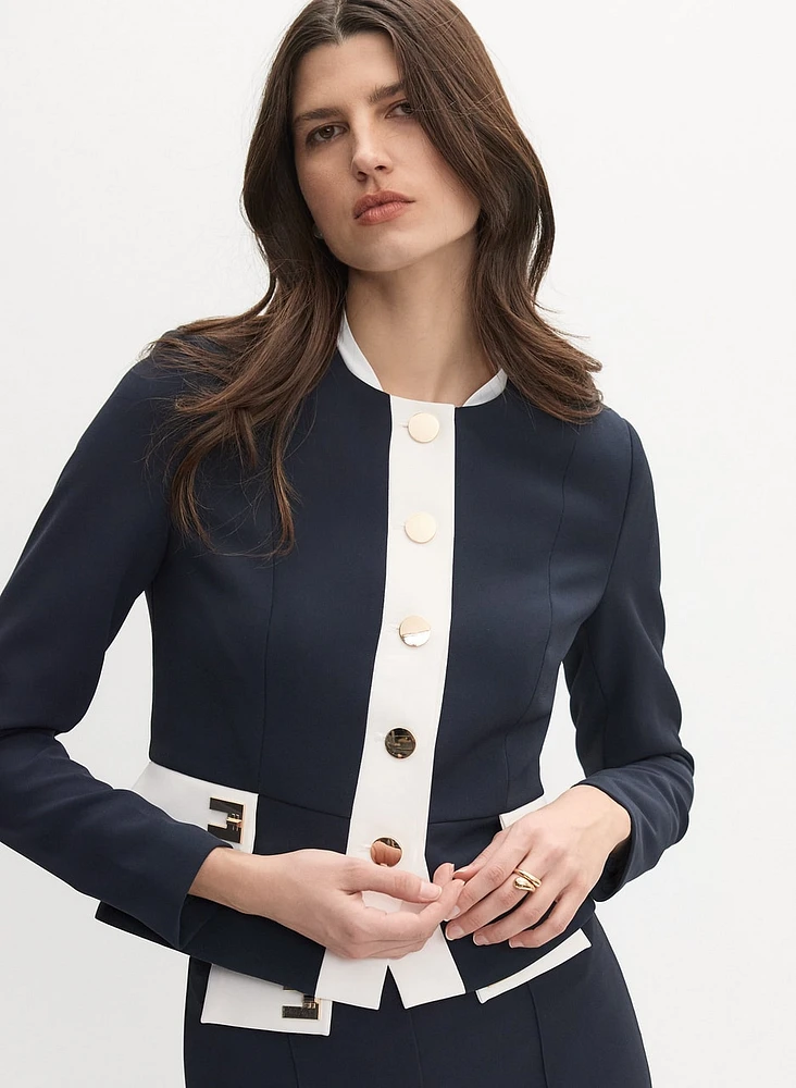 Contrast Trim Jacket