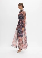 Printed Organza Dress