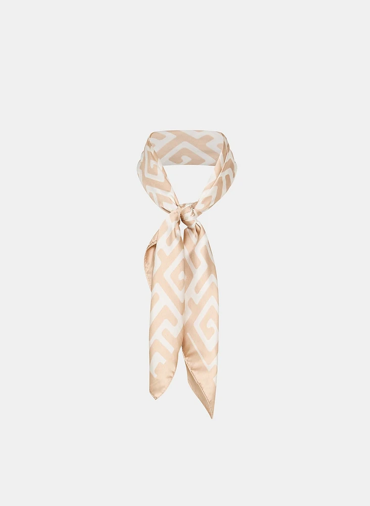 Geometric Print Square Scarf