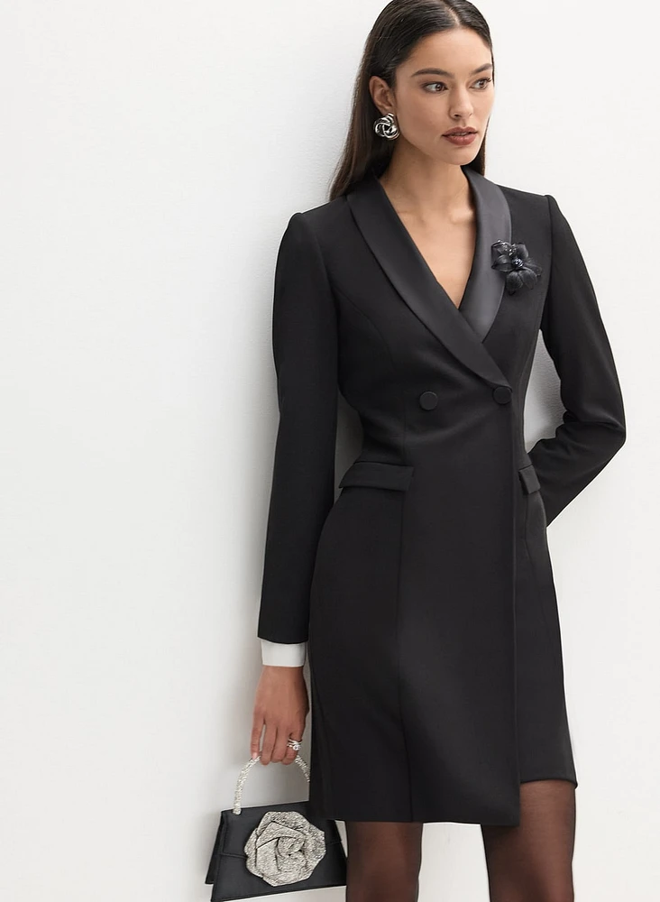 Robe blazer à double boutonnage