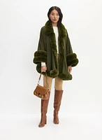 Faux Fur Poncho