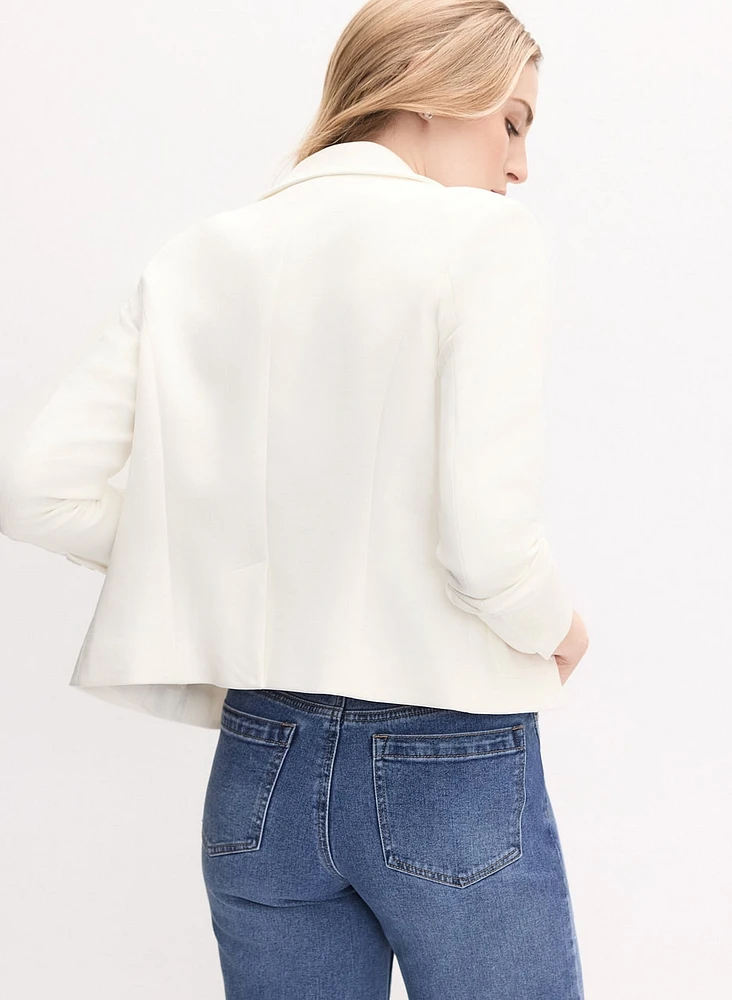 Cropped Rounded Hem Jacket