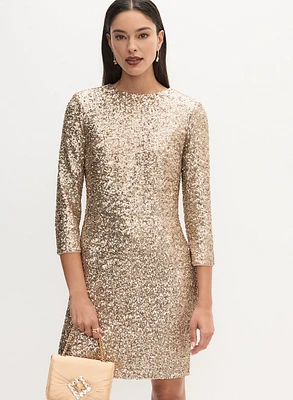 Fitted Sequined Dress