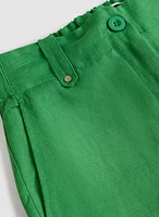 Linen-Blend Capri Pants