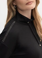 Stud Detail Scuba Top