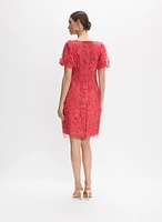 3D Floral Overlay Dress