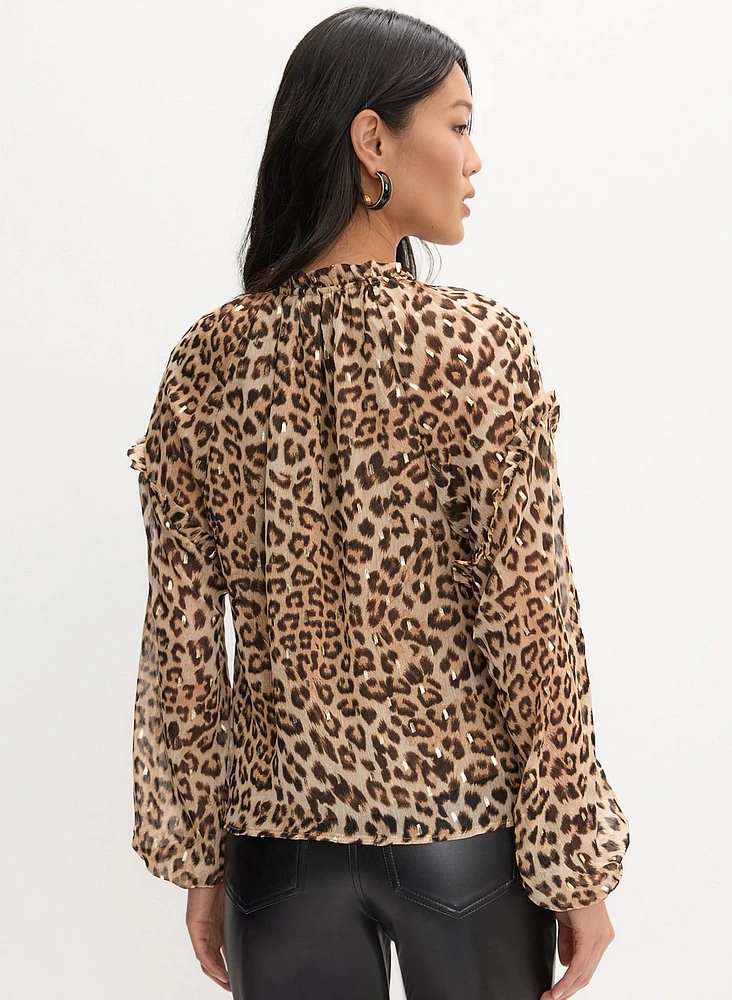 Cheetah Print Blouse