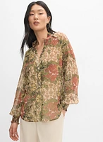 Blouse en chiffon à motif paisley