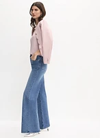 Rhinestone Wide-Leg Jeans