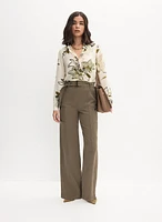 Wide-Leg Utility Pants