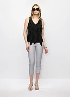 Cascading Ruffle Top & High Rise Capris