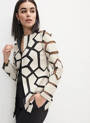 Joseph Ribkoff - Geometric Mesh Jacket