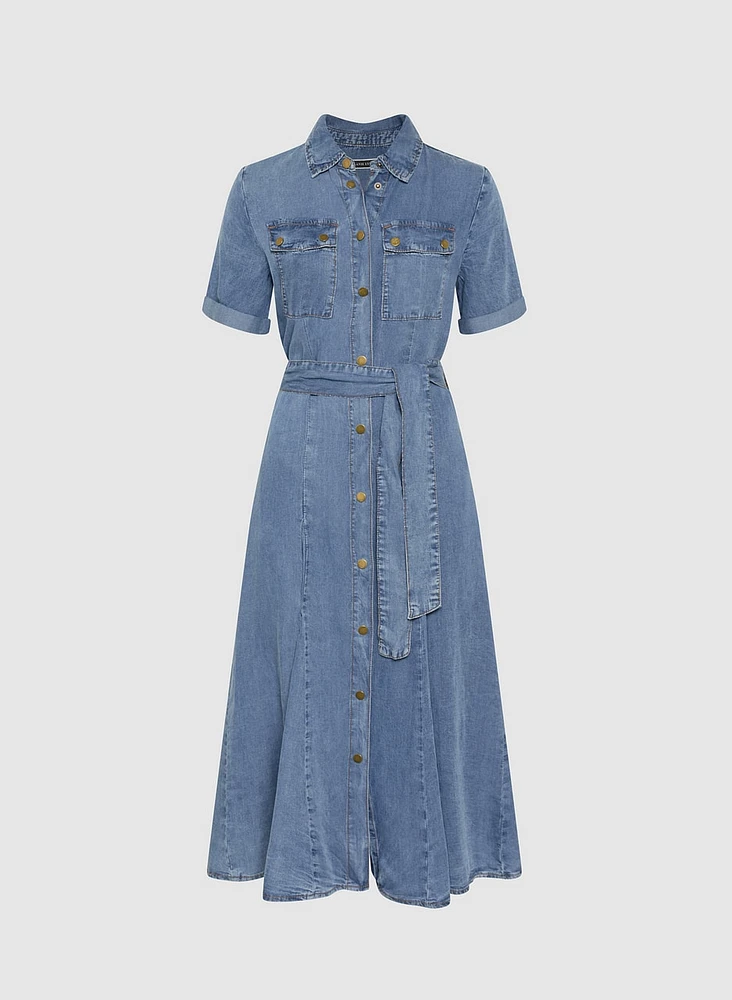 Robe midi en Tencel
