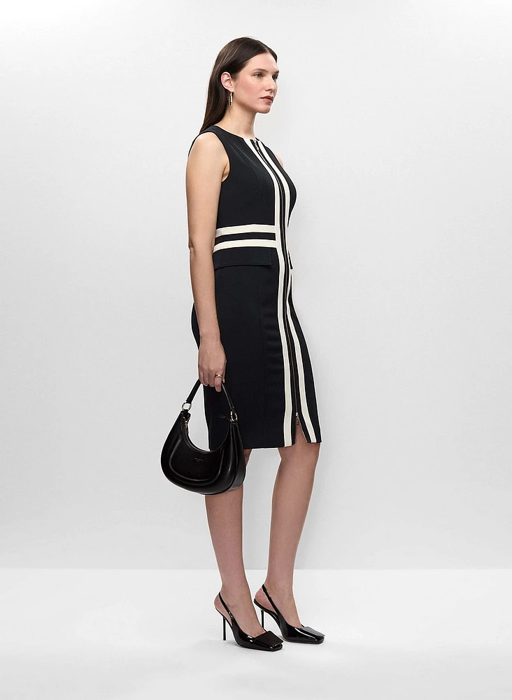 Zip-Front Sheath Dress