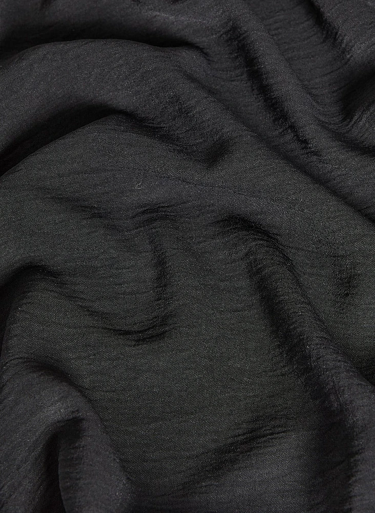 Crinkled V-Neck Dress