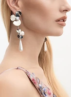 Boucles d'oreilles pendantes florales