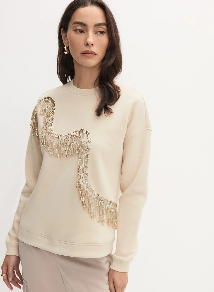 Sequin Detail Sweatshirt