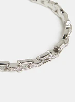 Bracelet jonc à liens et pierres