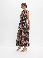 Tiered Floral Dress