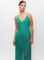 Adrianna Papell - Fringe Detail Dress